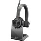 POLY Cuffie Voyager 4310 UC monoaurali + adattatore USB-A BT700 + supporto per ricarica