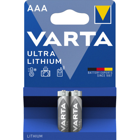 Varta Ultra Lithium, Batteria al litio, AAA, Micro, FR10G445, Blister da 2