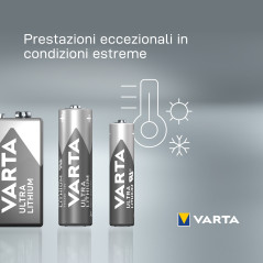 Varta Ultra Lithium, Batteria al litio, AAA, Micro, FR10G445, Blister da 2