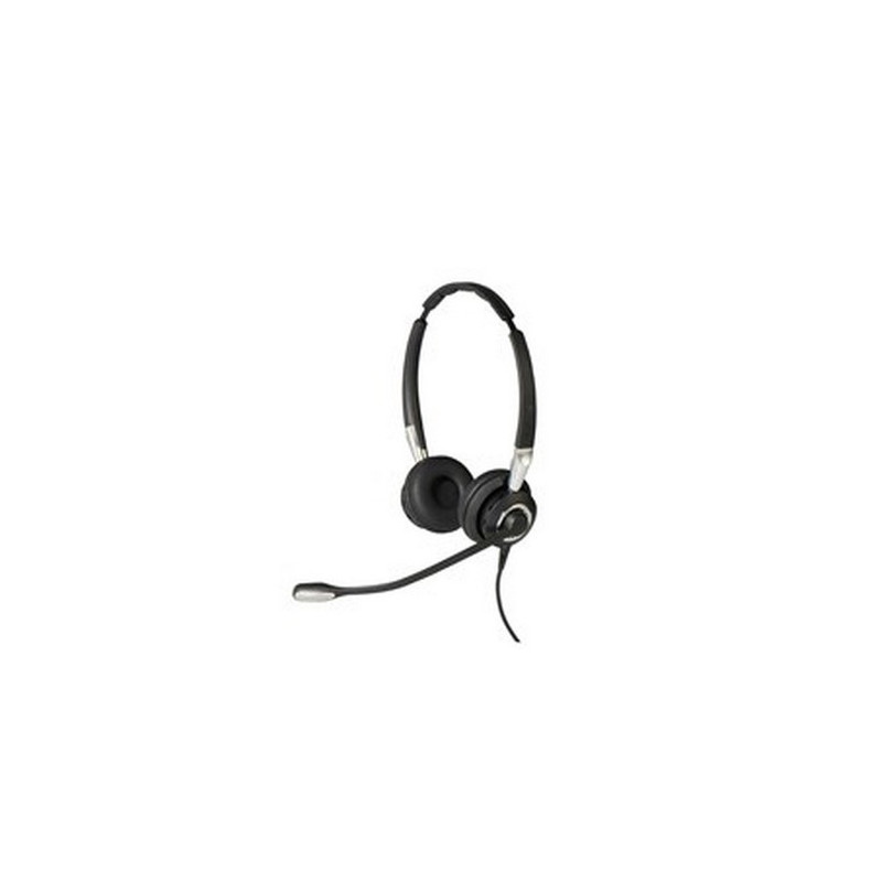 Jabra Biz 2400 II QD Duo UNC Auricolare Cablato A Padiglione Ufficio Nero, Argento