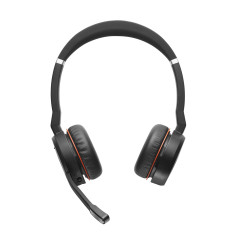 Jabra Evolve 75 MS Stereo Auricolare Con cavo e senza cavo A Padiglione Ufficio Micro-USB Bluetooth Nero, Rosso