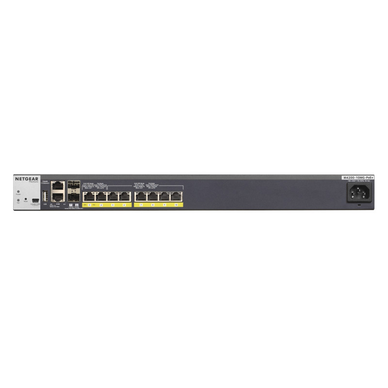 NETGEAR M4200-10MG-PoE+ Gestito L2/L3 10G Ethernet (100/1000/10000) Supporto Power over Ethernet (PoE) 1U Grafite