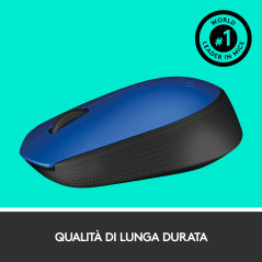 Logitech M171 Blue-K mouse Ufficio Ambidestro RF Wireless Ottico 1000 DPI