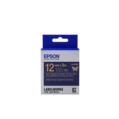 Epson Nastro satinato per etichettatrici LK-4HKK oro blu 12 mm (5 m)