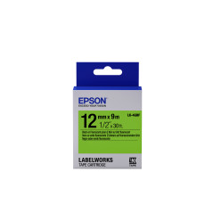 Epson Nastro fondo Fluorescente Verde per testo Nero 12 9 LK-4GBF