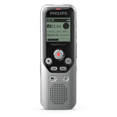 Philips DVT1250 dittafono Memoria interna e scheda di memoria Nero, Grigio