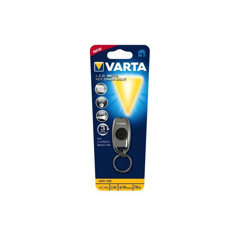 Varta L.E.D. METAL KEY CHAIN LIGHT Cromo Torcia portachiavi LED