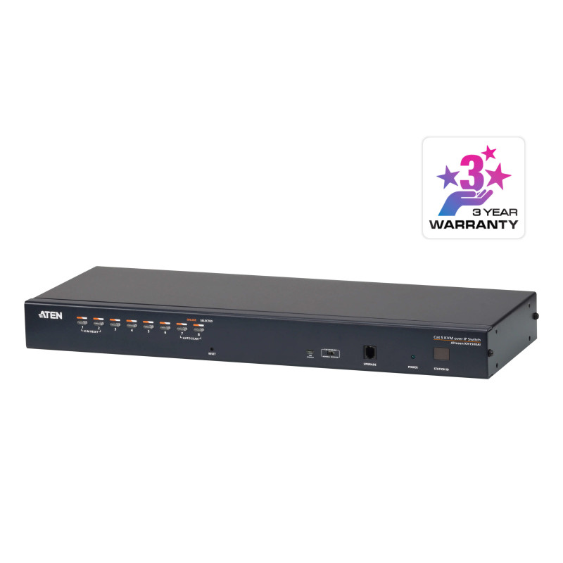 ATEN Switch KVM over IP Multi-Interface Cat 5 a 8 porte per 1 accesso condiviso locale/remoto