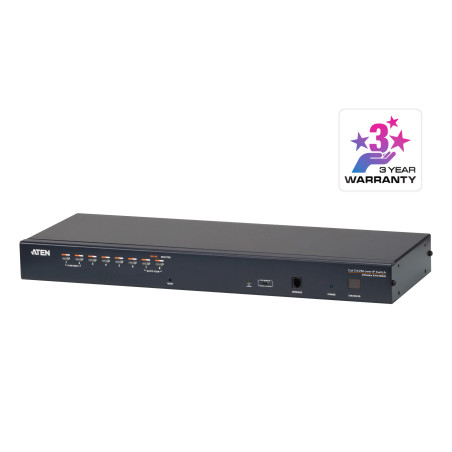 ATEN Switch KVM over IP Multi-Interface Cat 5 a 8 porte per 1 accesso condiviso locale remoto