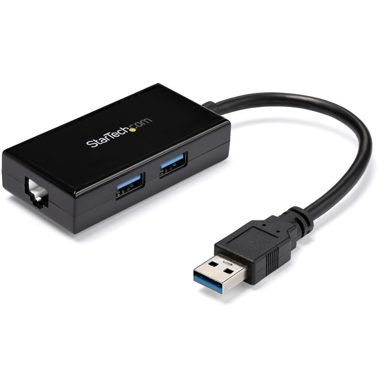 StarTech.com Adattatore USB 3.0 a Ethernet Gigabit con Hub USB a 2 porte incorporato