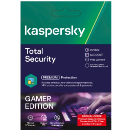 Kaspersky Total Security 2019 Sicurezza antivirus Full ITA 1 licenza e 1 anno i