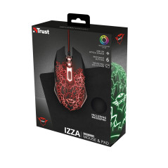 Trust GXT 783 mouse Gaming Ambidestro USB tipo A Ottico 2400 DPI