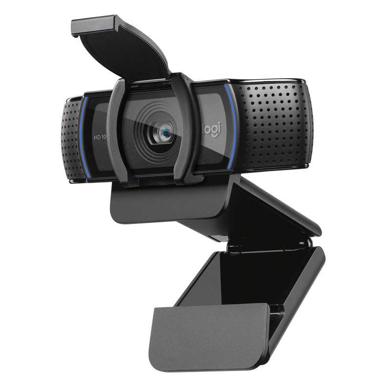 Logitech C920S HD Pro Webcam, Videochiamata Full HD 1080p/30fps, Audio Stereo ‎Chiaro, ‎Correzione Luce HD, Privacy Shutter,