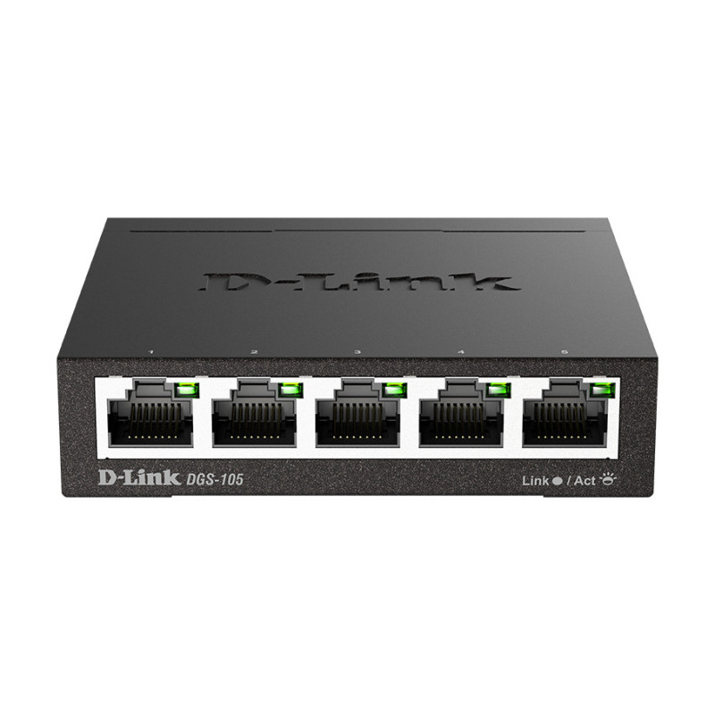 D-Link DGS-105 Non gestito L2 Gigabit Ethernet (10/100/1000) Nero