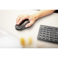 CHERRY DW 9500 SLIM tastiera Mouse incluso Universale RF senza fili + Bluetooth QWERTY Inglese Nero, Grigio