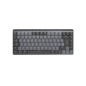 Logitech MX Mini Mechanical tastiera Ufficio RF senza fili + Bluetooth QWERTZ Tedesco Grafite, Grigio