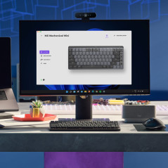 Logitech MX Mini Mechanical tastiera Ufficio RF senza fili + Bluetooth QWERTZ Svizzere Grafite, Grigio