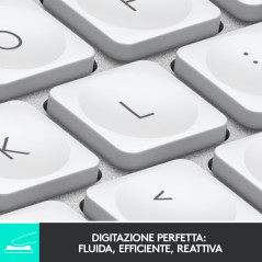 Logitech MX Keys Mini tastiera Ufficio RF senza fili + Bluetooth QWERTY Italiano Grigio