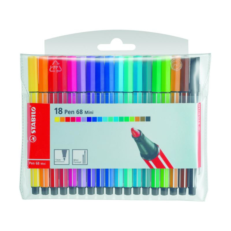 STABILO Pen 68 Mini marcatore Multicolore 20 pz