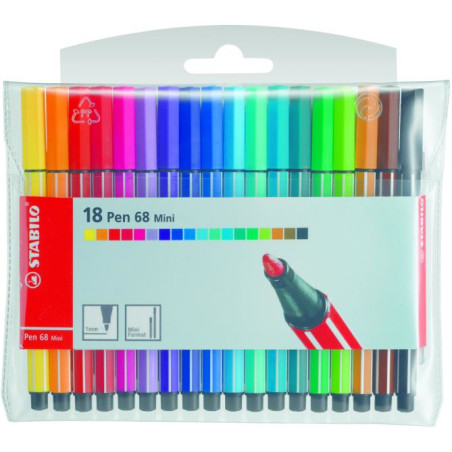 STABILO Pen 68 Mini marcatore Multicolore 20 pz