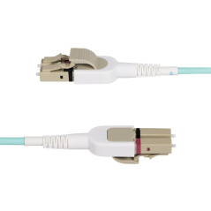 StarTech.com Cavo in fibra ottica multimodale OM4 LC a LC (UPC) commutabile con linguette push-pull, 5m, 50 125µm, Reti 100G,