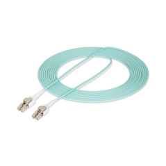 StarTech.com Cavo in fibra ottica multimodale OM4 LC a LC (UPC) commutabile con linguette push-pull, 5m, 50 125µm, Reti 100G,