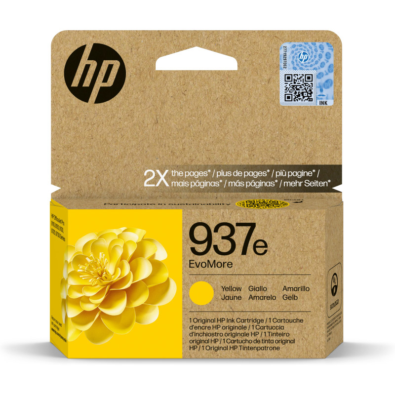 HP Cartuccia di inchiostro giallo originale 937e EvoMore