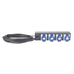 APC Rack PDU Extender, Basic, 2U, 32A, 230V, (4) IEC 309-32 unità di distribuzione dell'energia (PDU) 4 presa(e) AC Nero