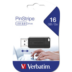 Verbatim PinStripe - Memoria USB da 16 GB - Nero