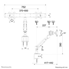 Neomounts Supporto da scrivania per monitor