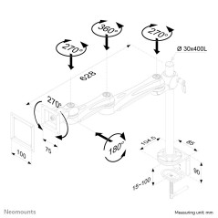 Neomounts Supporto da scrivania per monitor