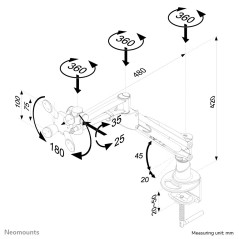 Neomounts Supporto da scrivania per monitor