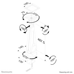 Neomounts Supporto da scrivania per monitor