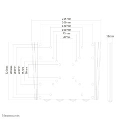 Neomounts Supporto a parete per monitor TV