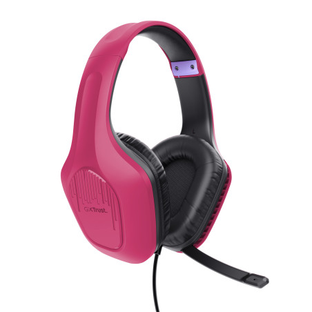 Trust GXT 790 Auricolare Cablato A Padiglione Gaming Nero, Rosa