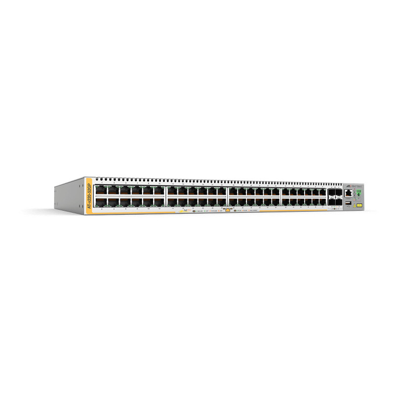 Allied Telesis AT-x220-52GP-50 Gestito L3 Gigabit Ethernet (10/100/1000) Supporto Power over Ethernet (PoE) 1U Grigio