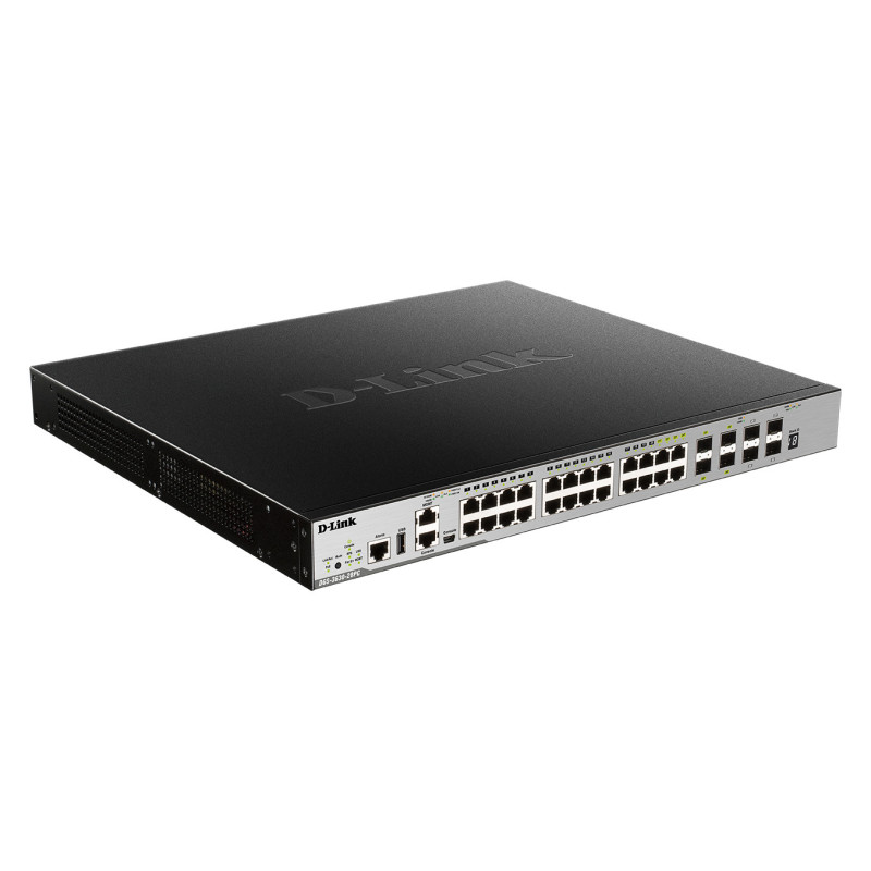 D-Link DGS-3630-28PC/SI switch di rete Gestito L3 Gigabit Ethernet (10/100/1000) Supporto Power over Ethernet (PoE) Nero, Grigio