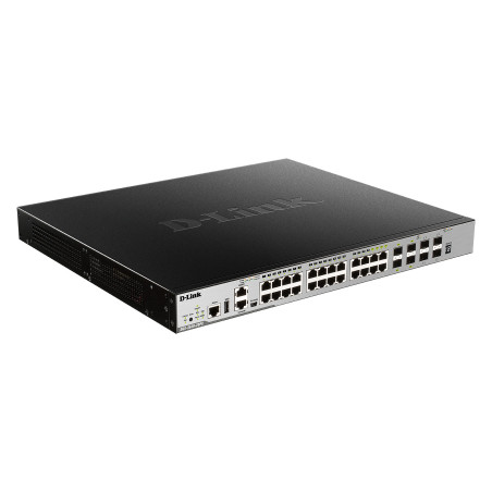 D-Link DGS-3630-28PC SI switch di rete Gestito L3 Gigabit Ethernet (10 100 1000) Supporto Power over Ethernet (PoE) Nero, Grigio