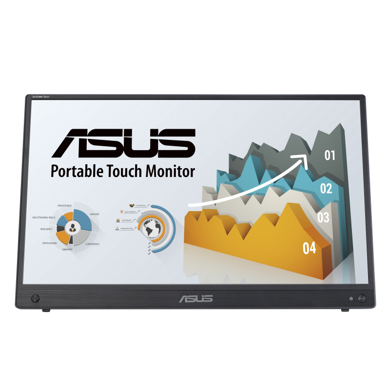 ASUS ZenScreen MB16AHT Monitor PC 39,6 cm (15.6") 1920 x 1080 Pixel Full HD Touch screen Nero