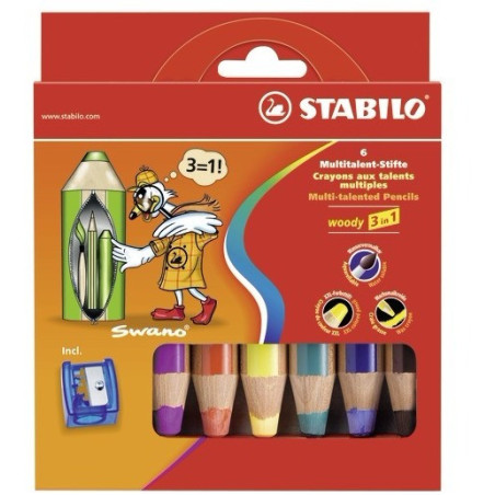 STABILO woody 3 in 1 Multi 6 pz