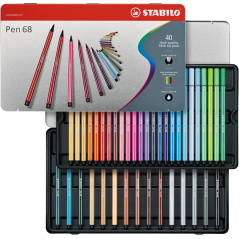 STABILO Pen 68 marcatore Multicolore 40 pz