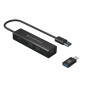 Conceptronic HUBBIES06B hub di interfaccia USB 3.2 Gen 1 (3.1 Gen 1) Type-A 5000 Mbit/s Nero