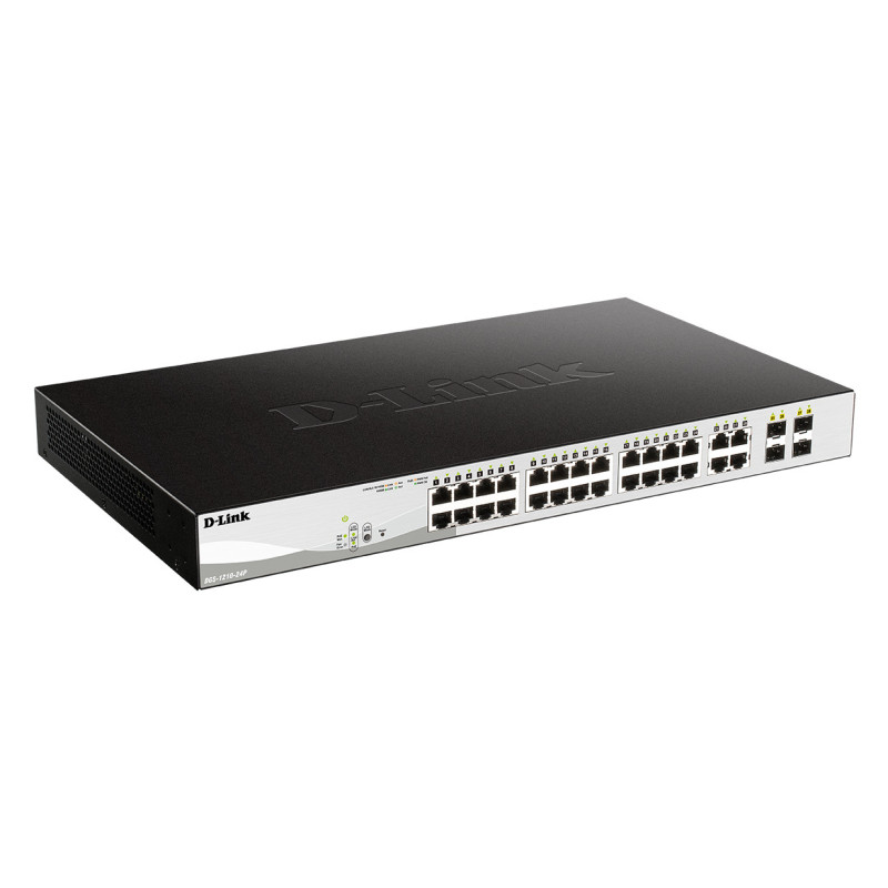 D-Link DGS-1210-24P switch di rete Gestito L2 Gigabit Ethernet (10/100/1000) Supporto Power over Ethernet (PoE) Nero