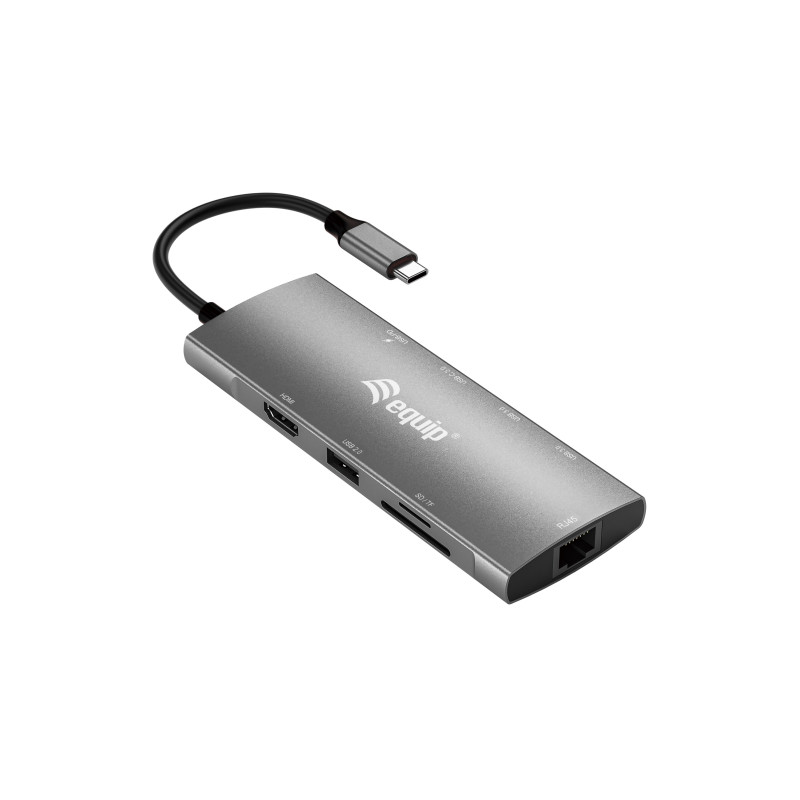 Equip 133490 replicatore di porte e docking station per laptop Cablato USB 3.2 Gen 1 (3.1 Gen 1) Type-C Grigio