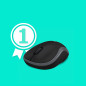 Logitech M185 mouse Ufficio Ambidestro RF Wireless Ottico 1000 DPI