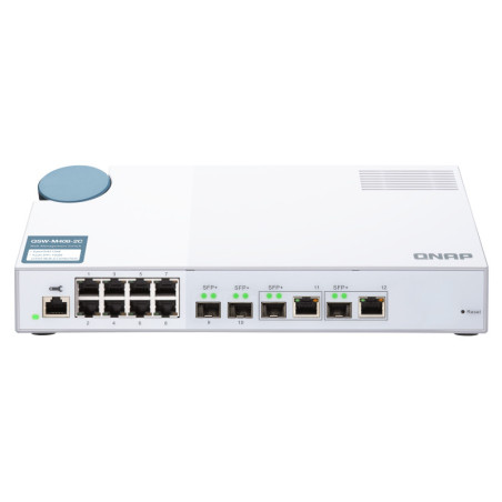 QNAP QSW-M408-2C switch di rete Gestito L2 10G Ethernet (100/1000/10000) Bianco