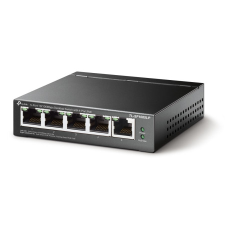 TP-Link TL-SF1005LP switch di rete Non gestito Fast Ethernet (10/100) Supporto Power over Ethernet (PoE) Nero