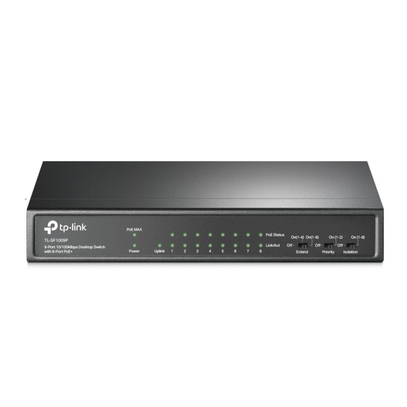 TP-Link TL-SF1009P switch di rete Non gestito Fast Ethernet (10/100) Supporto Power over Ethernet (PoE) Nero