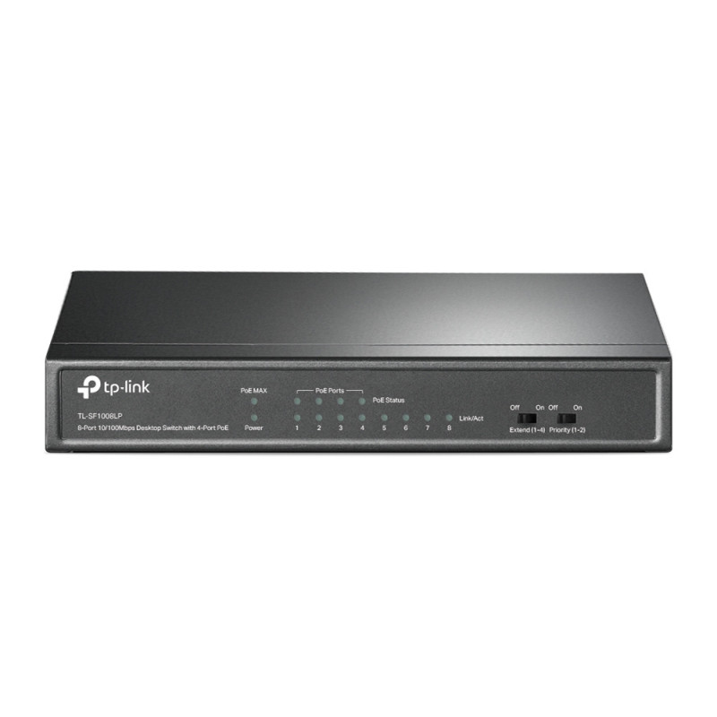 TP-Link TL-SF1008LP switch di rete Non gestito Fast Ethernet (10/100) Supporto Power over Ethernet (PoE) Nero