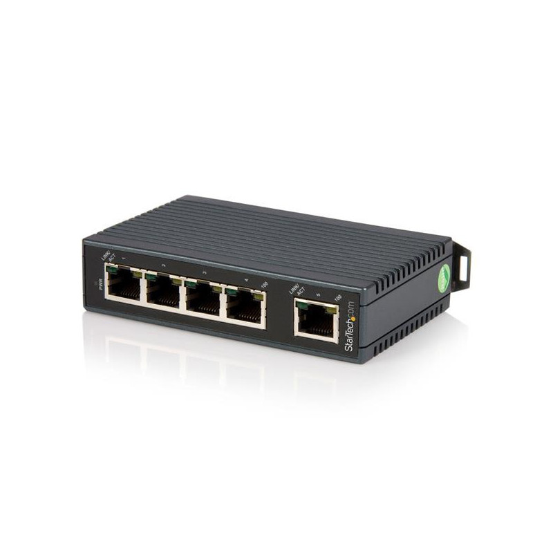 StarTech.com Switch di rete Commutatore Industriale Ethernet a 5 porte - Guida DIN / Montabile a parete